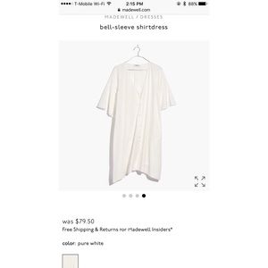 Madewell bell sleeve dress